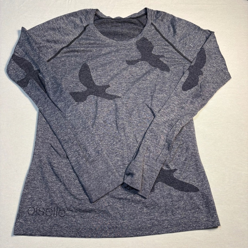 Oiselle Flyte Long Sleeve Top Blue Size 6 Excellent MSRP $68
